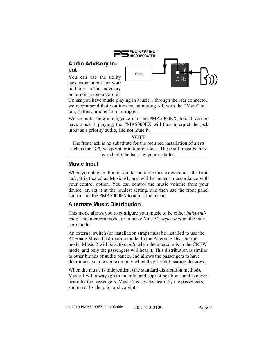 PS Engineering PMA5000EX Pilot’s Guide User Manual | Page 9 / 12