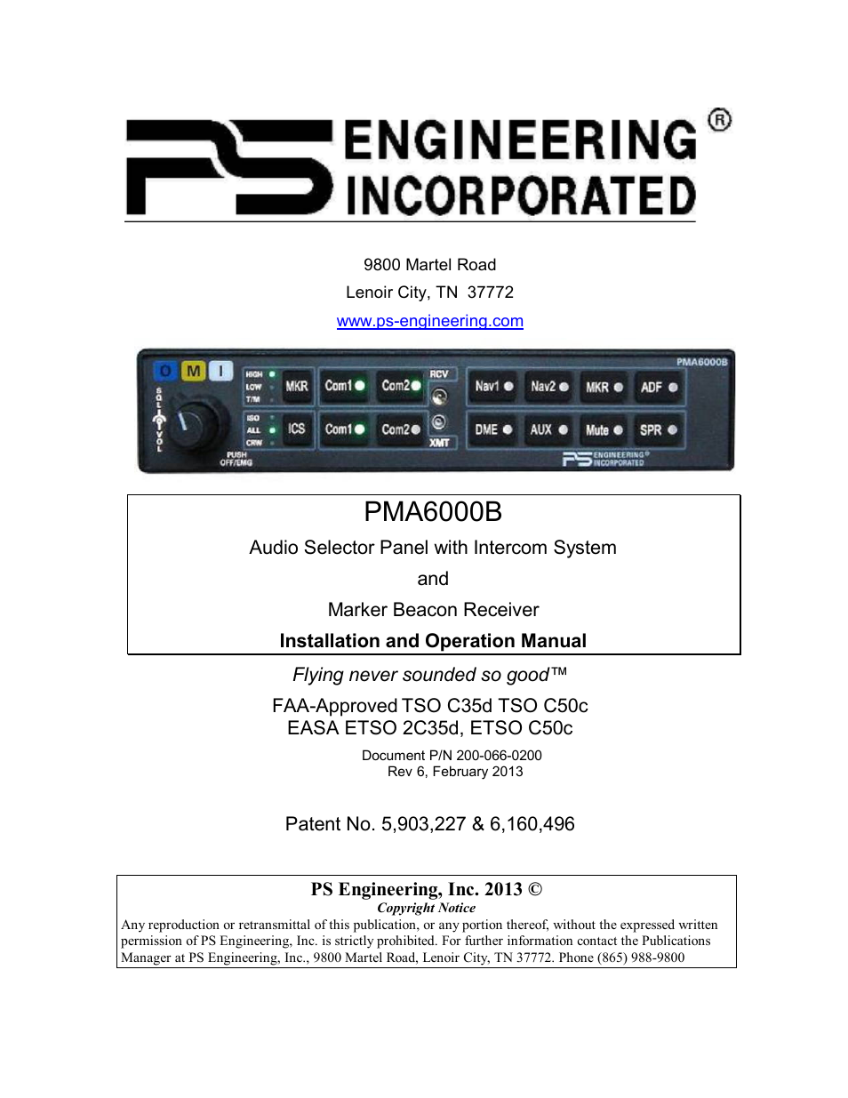 PS Engineering PMA6000B User Manual | 26 pages