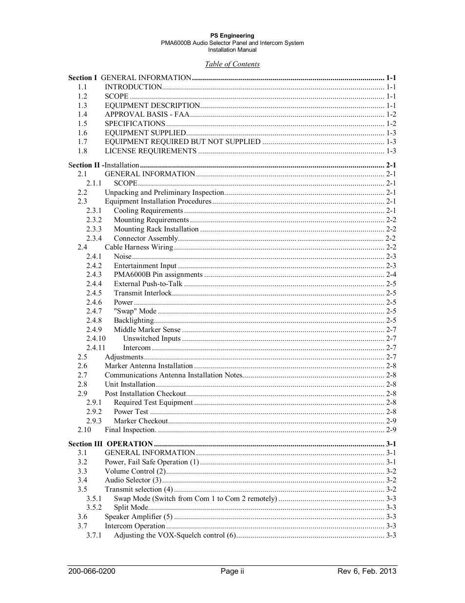 PS Engineering PMA6000B User Manual | Page 2 / 26