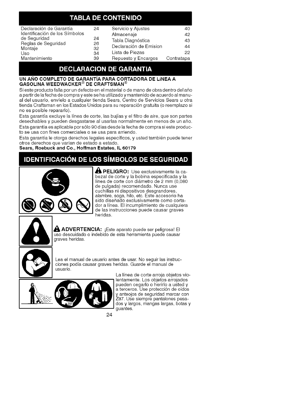 Craftsman 358.791031 User Manual | Page 24 / 48