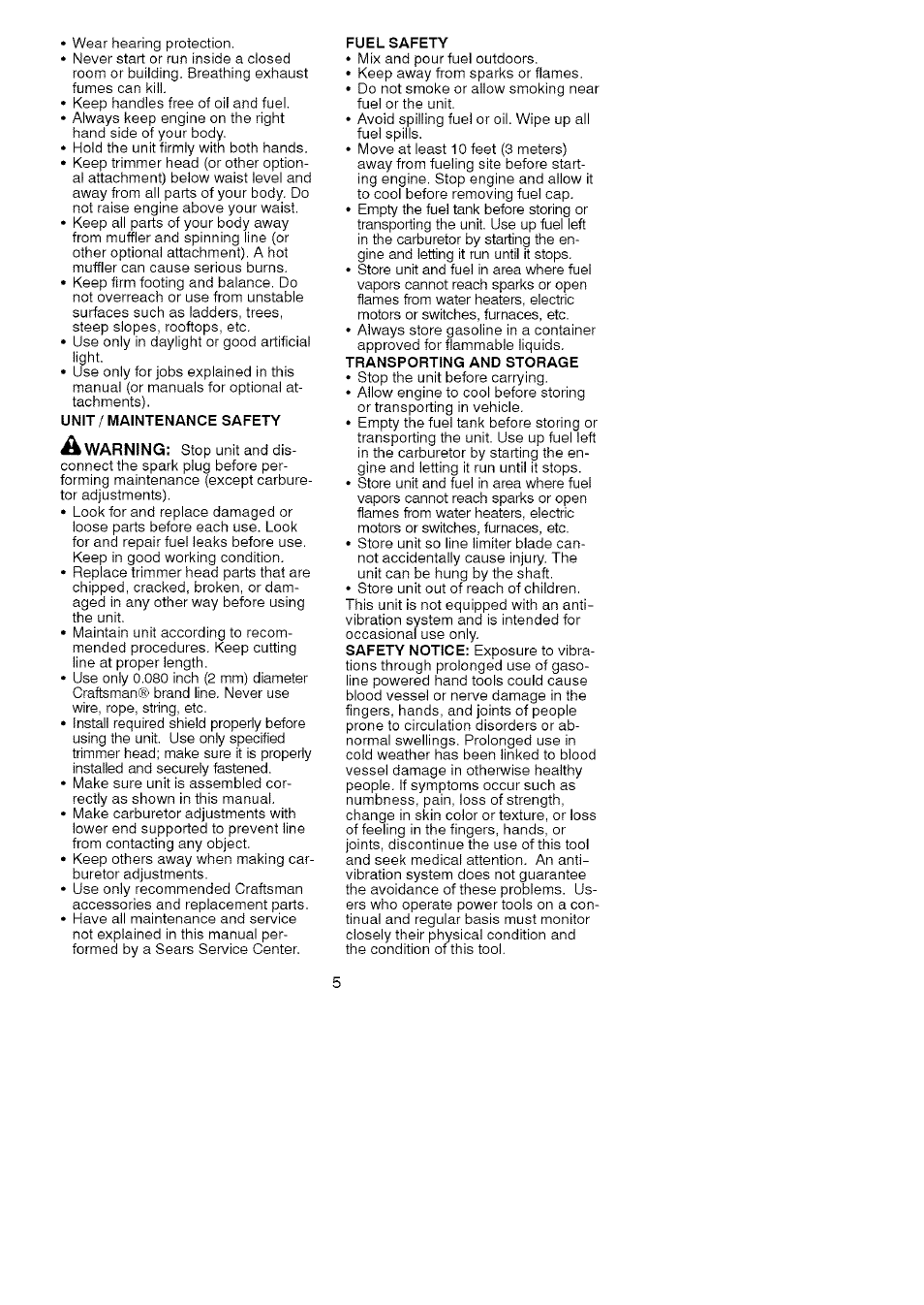 Craftsman 358.791031 User Manual | Page 5 / 48