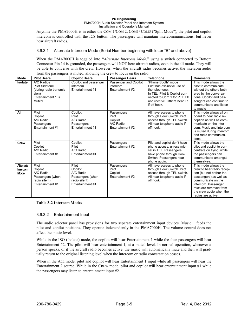 PS Engineering PMA7000H Installation Manual User Manual | Page 24 / 32