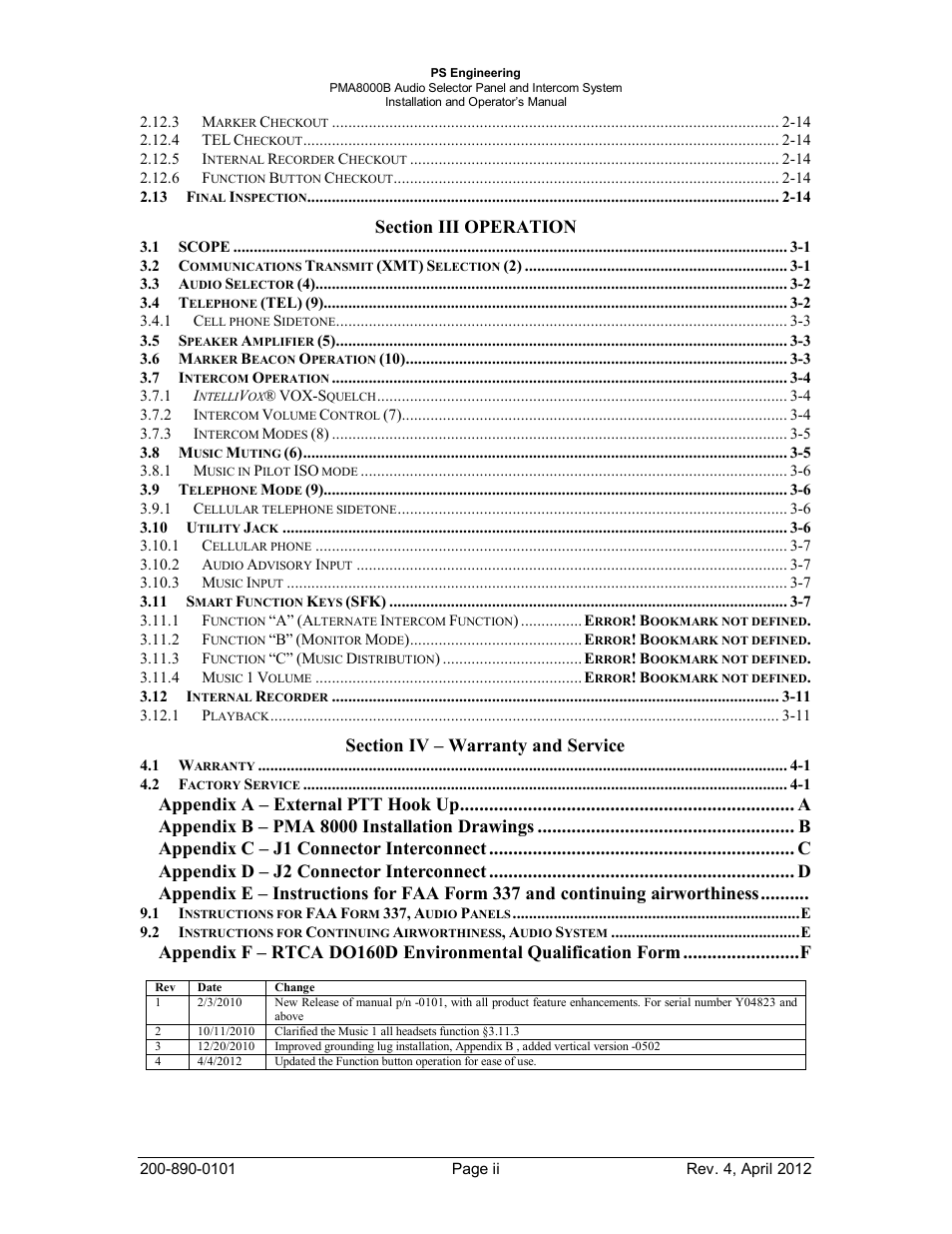 PS Engineering PMA8000B Installation Manual User Manual | Page 3 / 39
