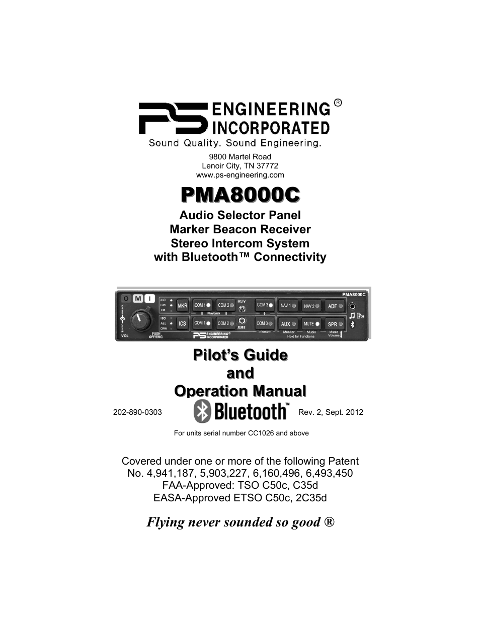 PS Engineering PMA8000C Pilot’s Guide User Manual | 20 pages