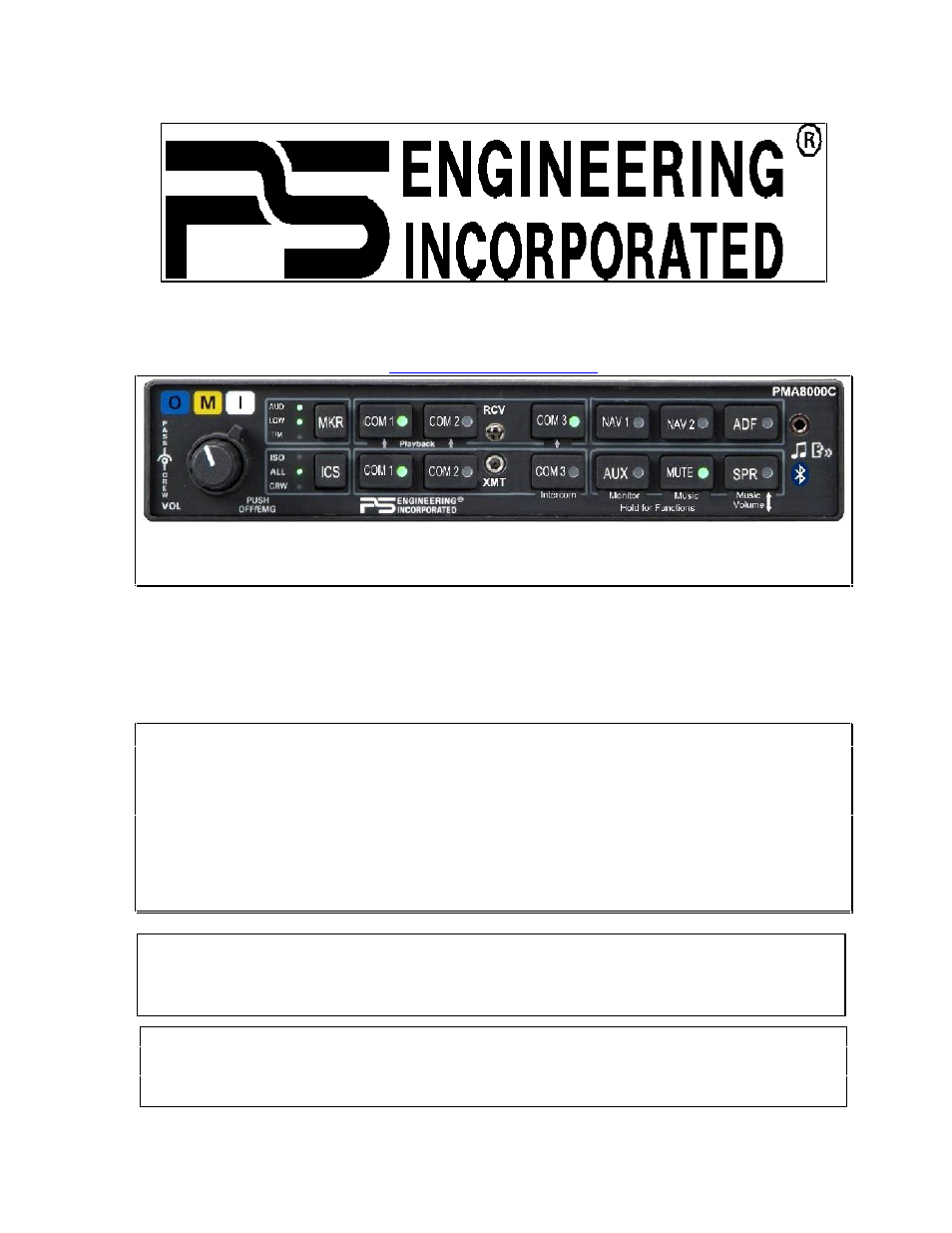 PS Engineering PMA8000C Installation Manual User Manual | 40 pages