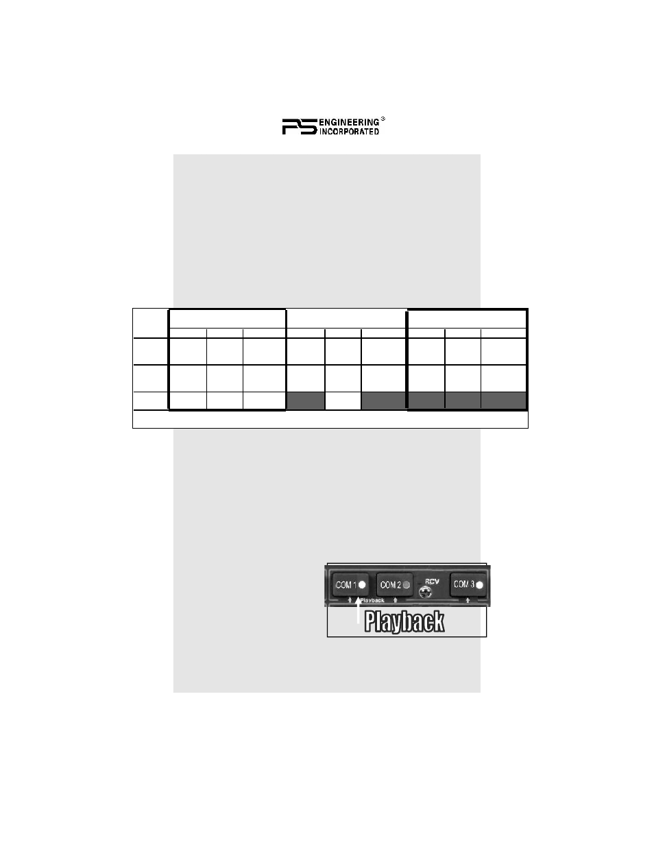 Smart” front panel jack, Recorder playback | PS Engineering PMA8000D Pilot’s Guide User Manual | Page 12 / 20