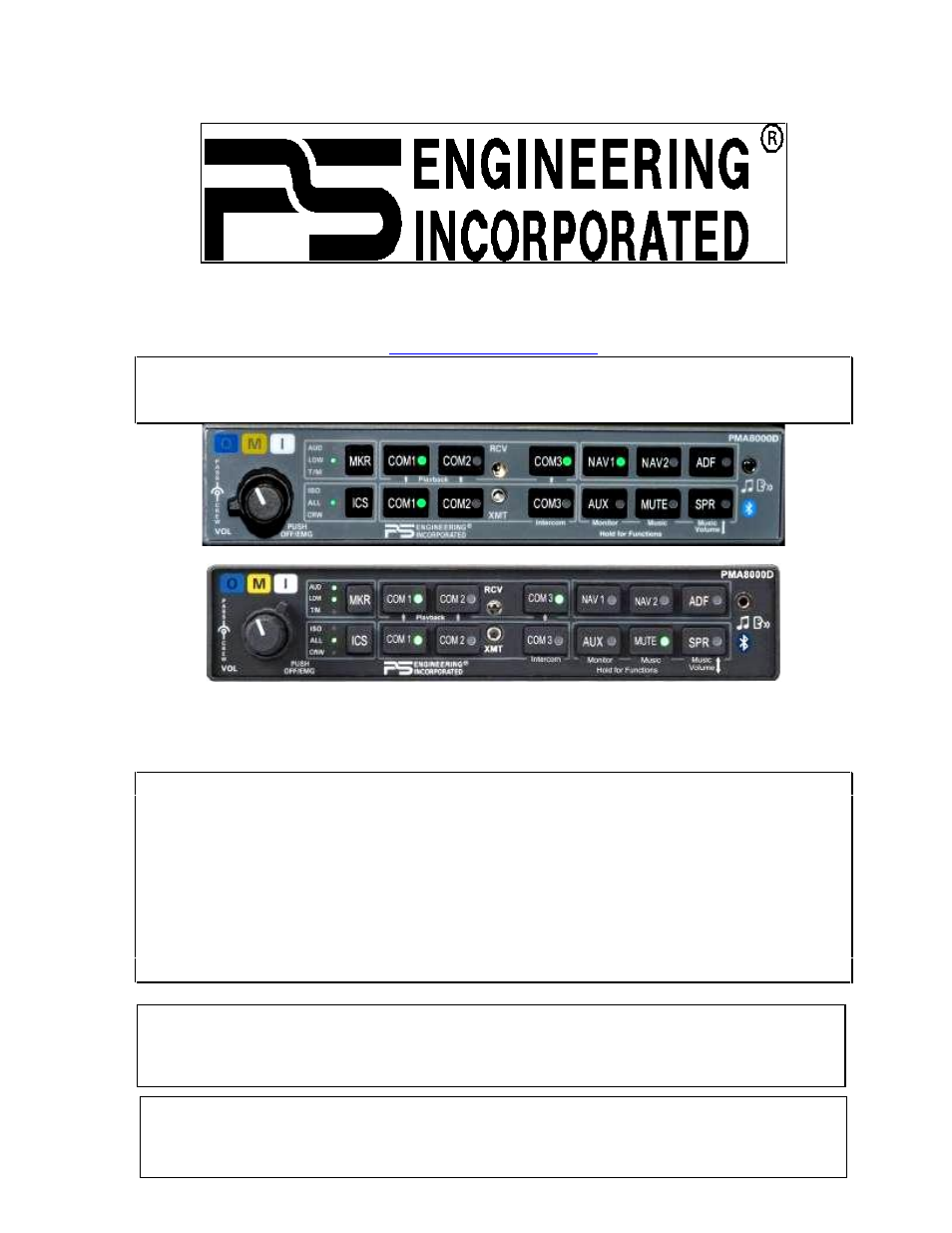 PS Engineering PMA8000D Installation Manual User Manual | 43 pages