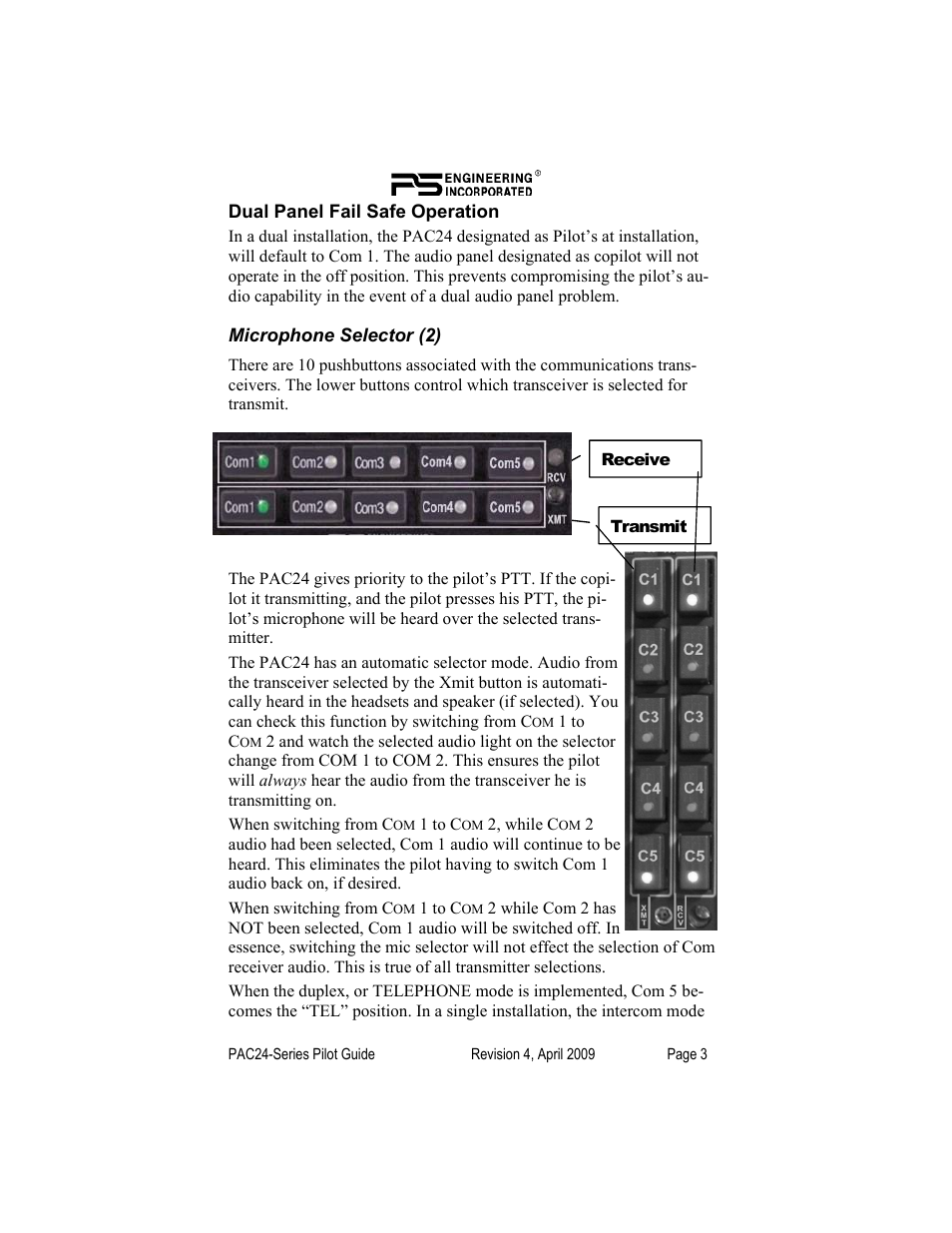 PS Engineering PAC24 Pilot’s Guide User Manual | Page 3 / 12