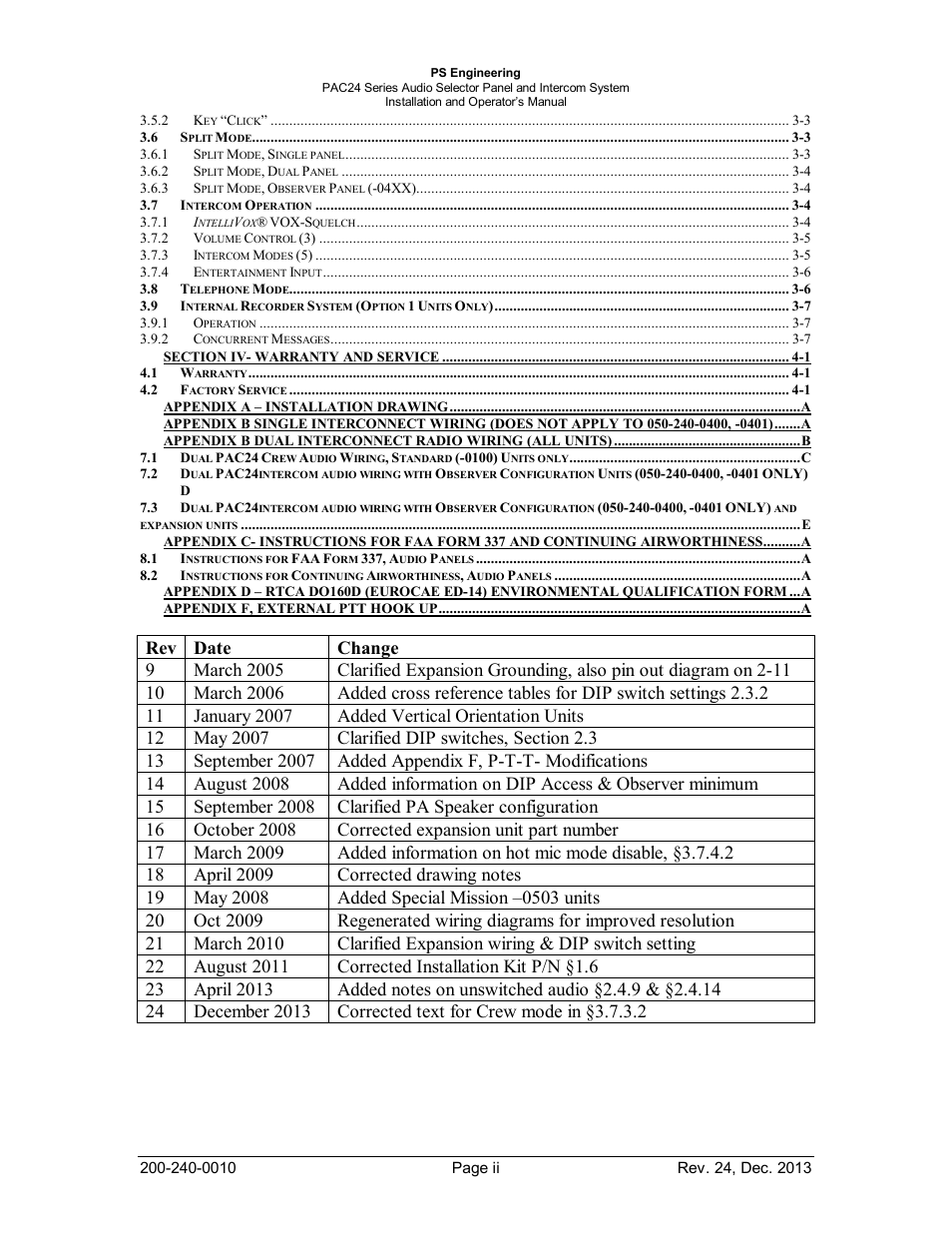 PS Engineering PAC24 Installation Manual User Manual | Page 3 / 41