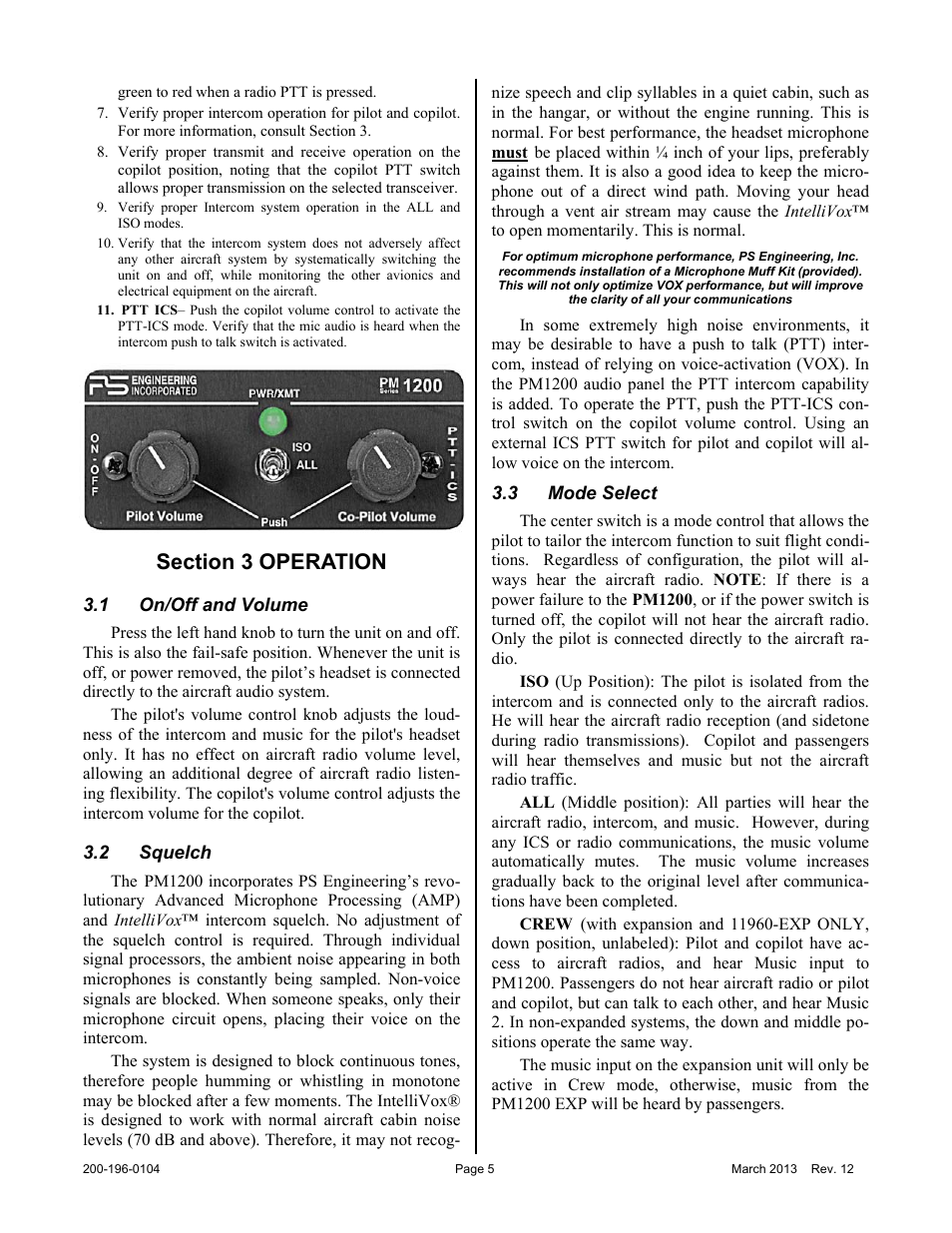 PS Engineering PM1200 Installation Manual User Manual | Page 5 / 9