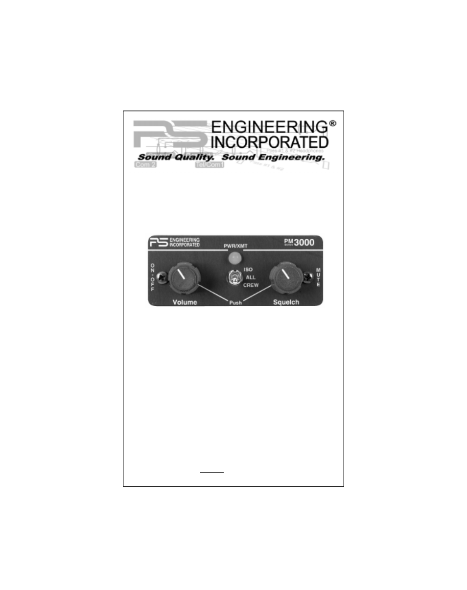 PS Engineering PM3000 Pilot’s Guide User Manual | 8 pages