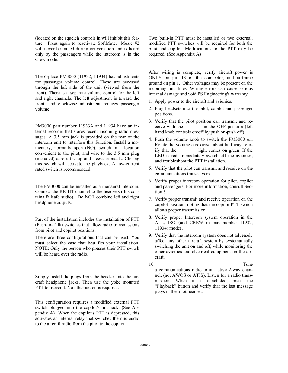 PS Engineering PM3000 Installation Manual User Manual | Page 5 / 12