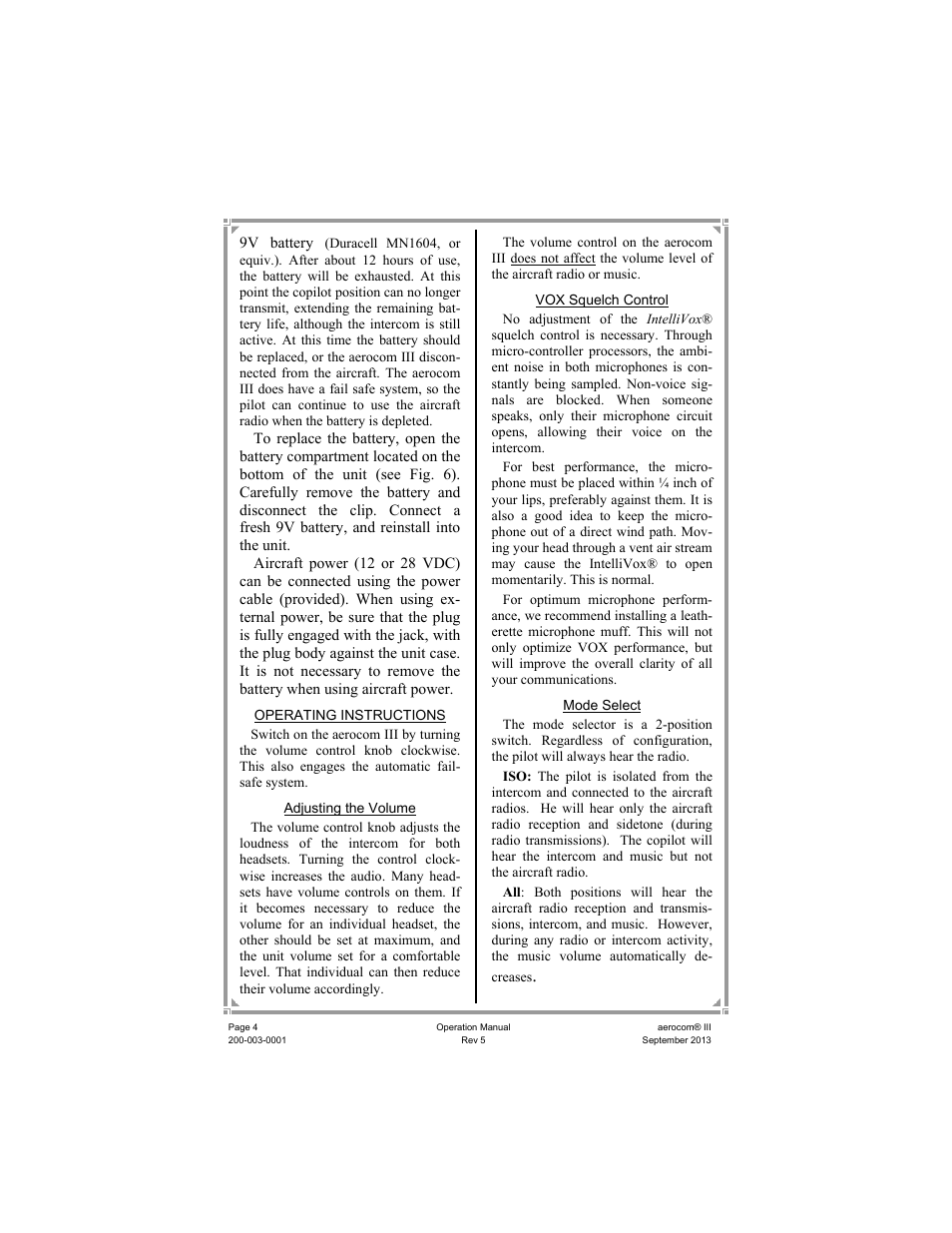 PS Engineering Aerocom III User Manual | Page 4 / 8