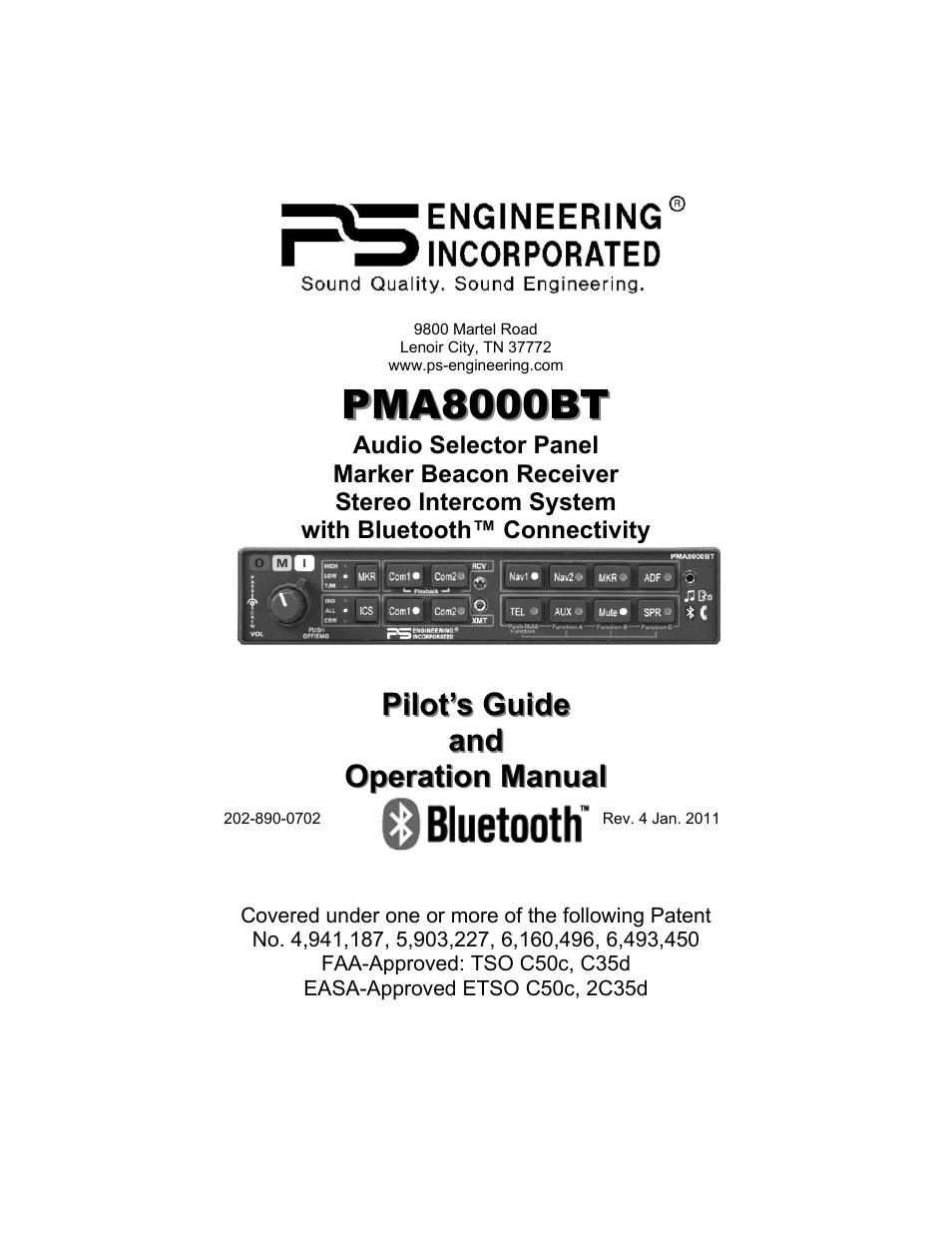 PS Engineering PMA8000BT User Manual | 20 pages