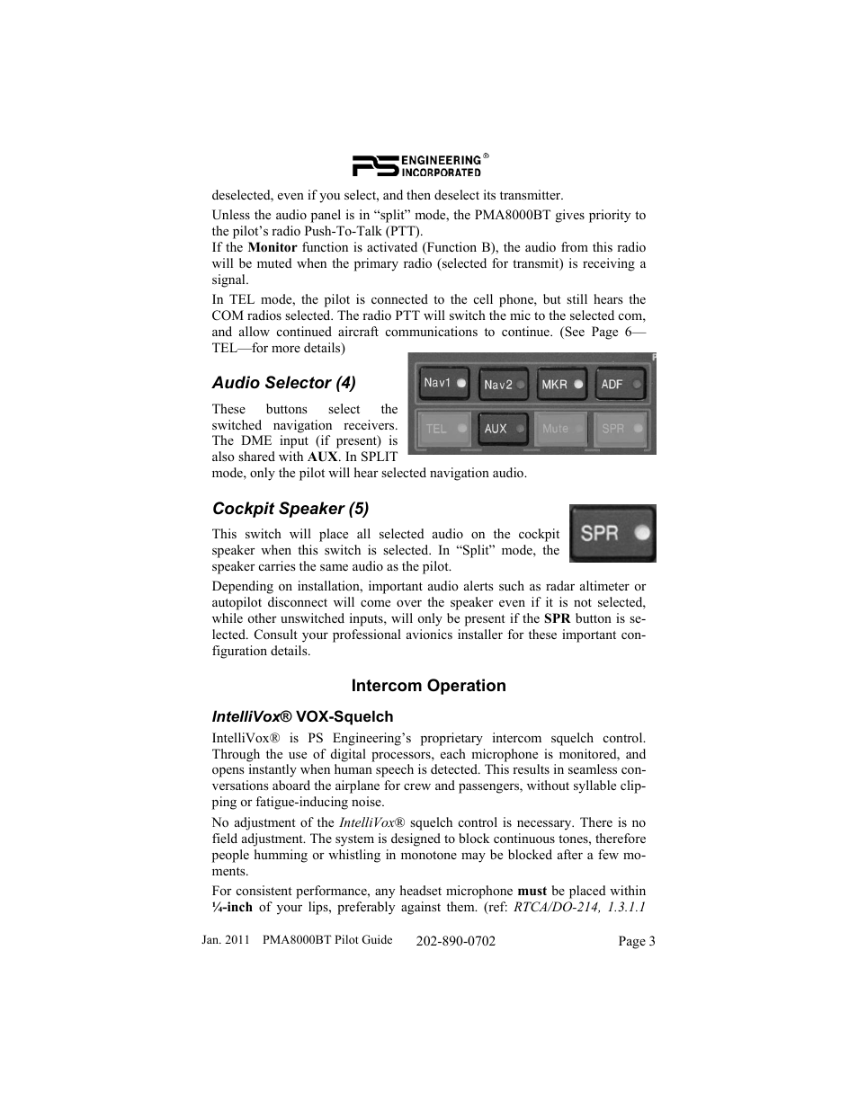 PS Engineering PMA8000BT User Manual | Page 3 / 20