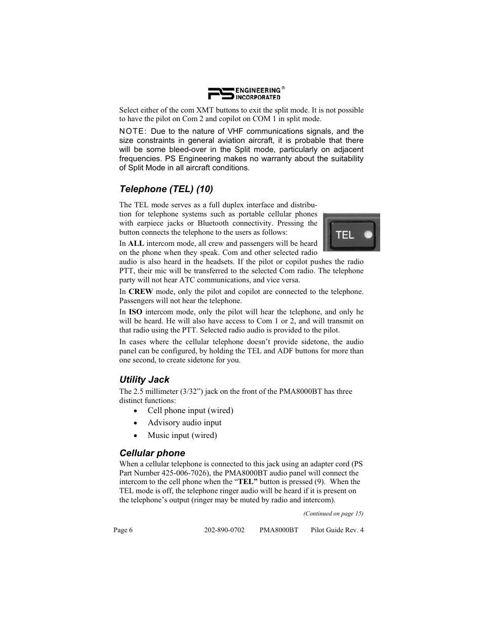 PS Engineering PMA8000BT User Manual | Page 6 / 20