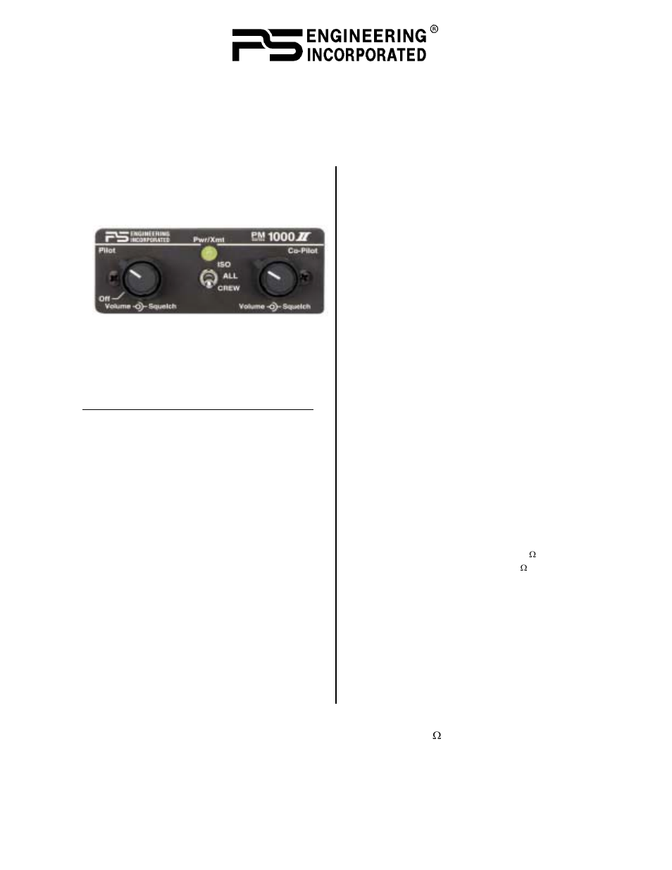 1 introduction, 2 scope, 3 description | 4 approval basis, 5 specifications, 6 equipment required but not sup- plied | PS Engineering PM1000II 11922 User Manual | Page 2 / 9