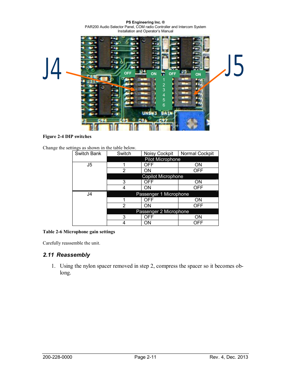Reassembly, Eassembly | PS Engineering PAR200 User Manual | Page 18 / 43