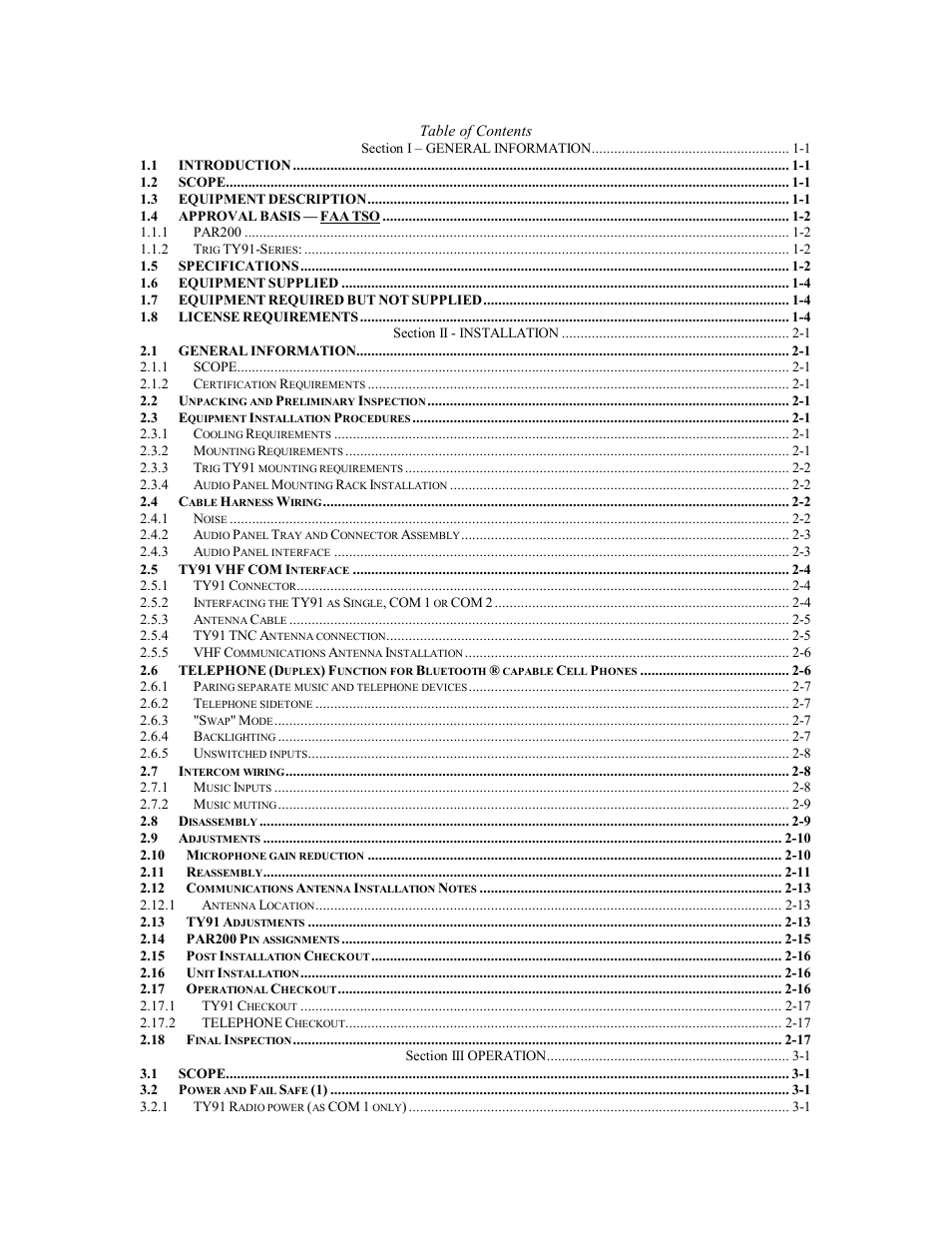 PS Engineering PAR200 User Manual | Page 2 / 43