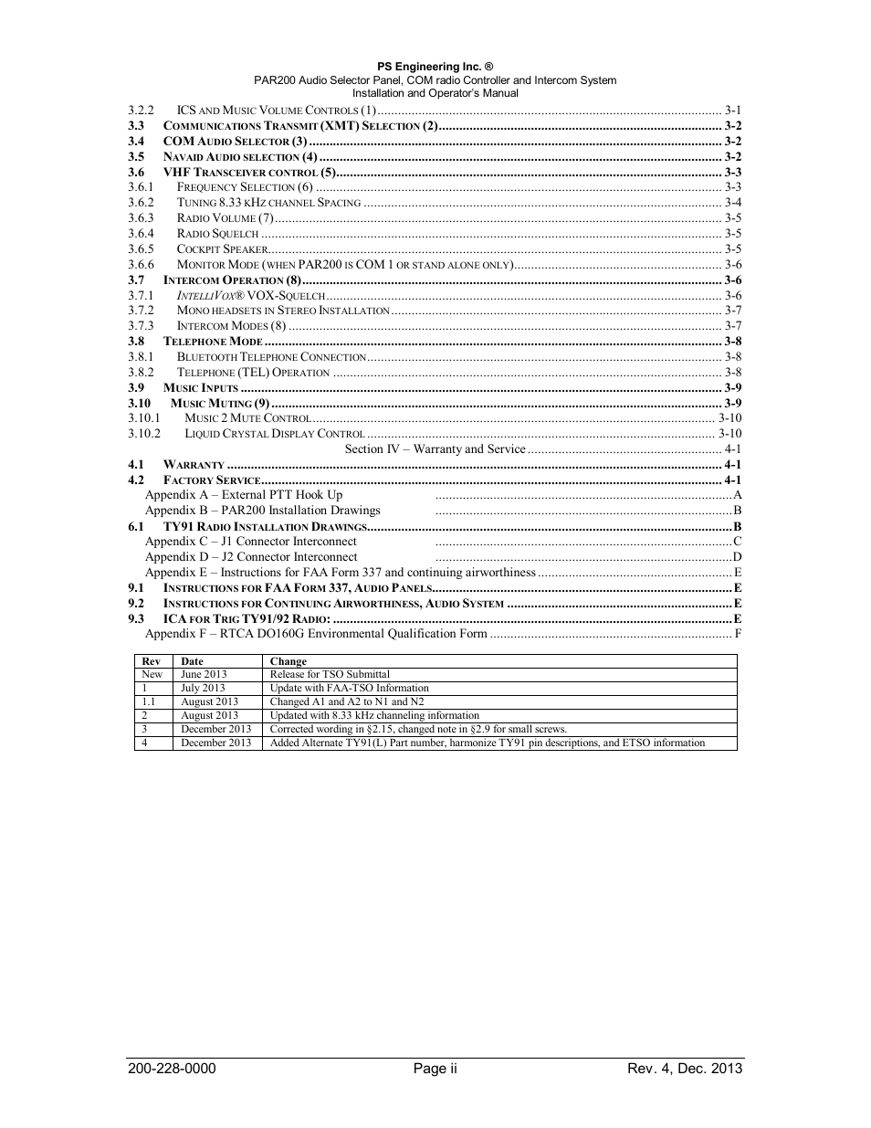 PS Engineering PAR200 User Manual | Page 3 / 43