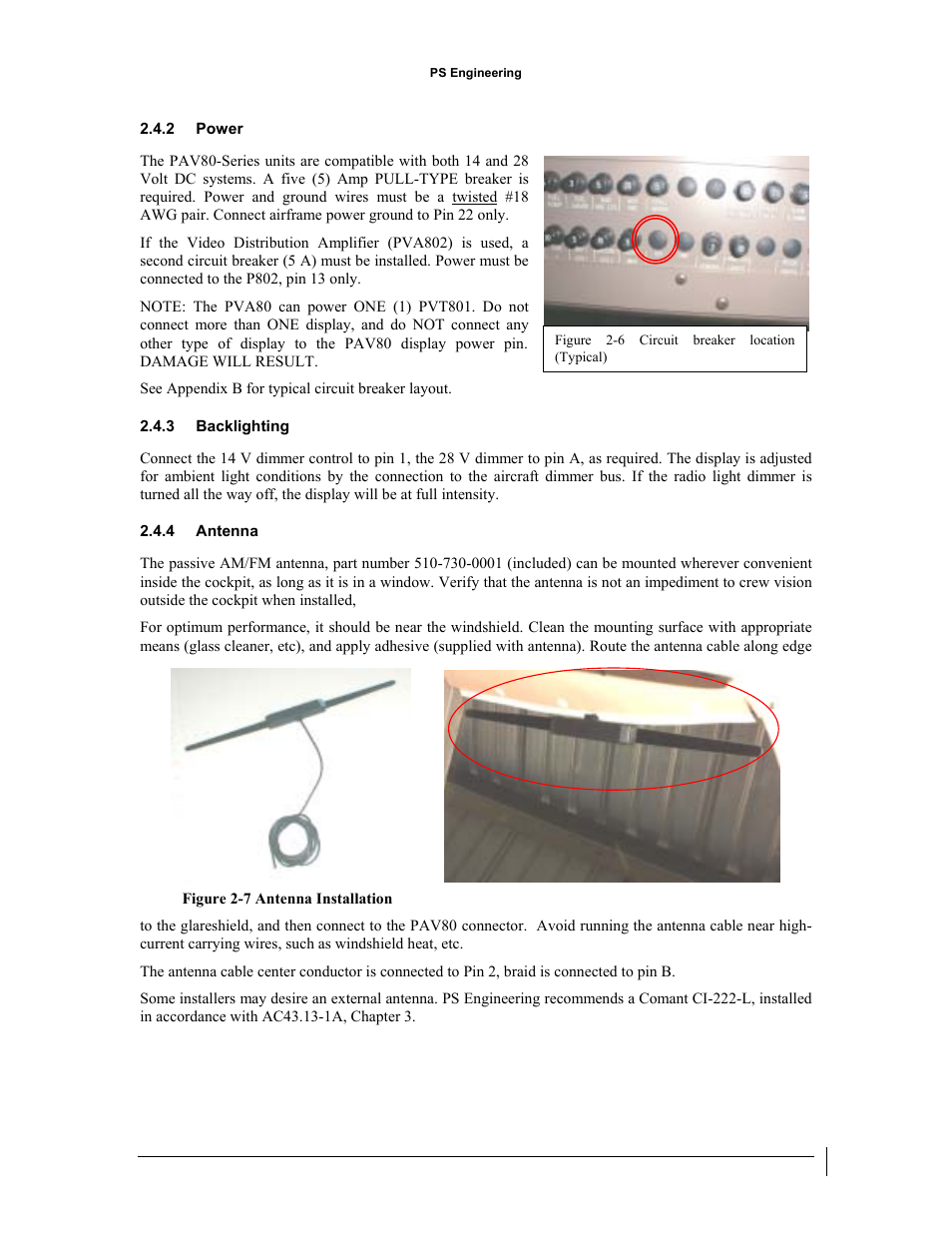 PS Engineering PAV80 Installation Manual User Manual | Page 13 / 36
