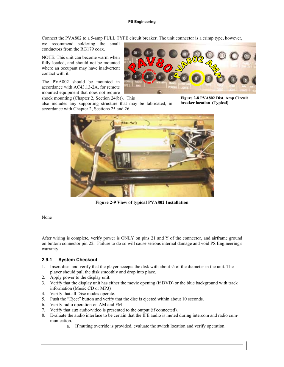 PS Engineering PAV80 Installation Manual User Manual | Page 15 / 36