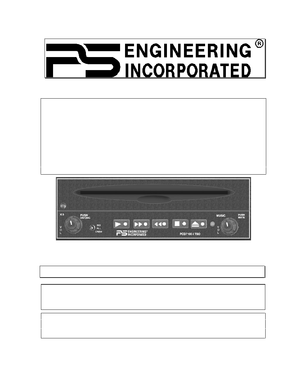 PS Engineering PCD7100-P Installation Manual User Manual | 25 pages