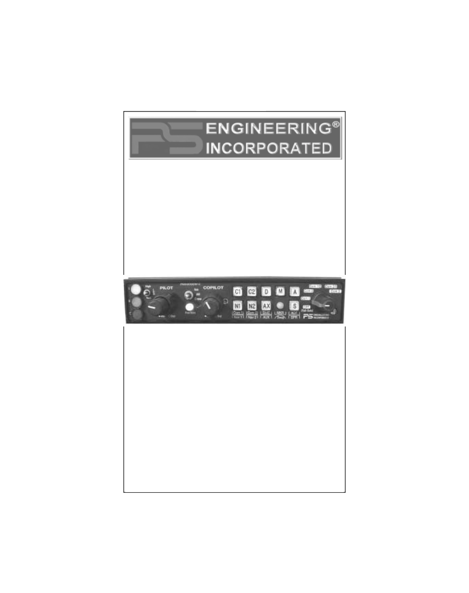 PS Engineering PMA6000M-C Pilot’s Guide User Manual | 12 pages