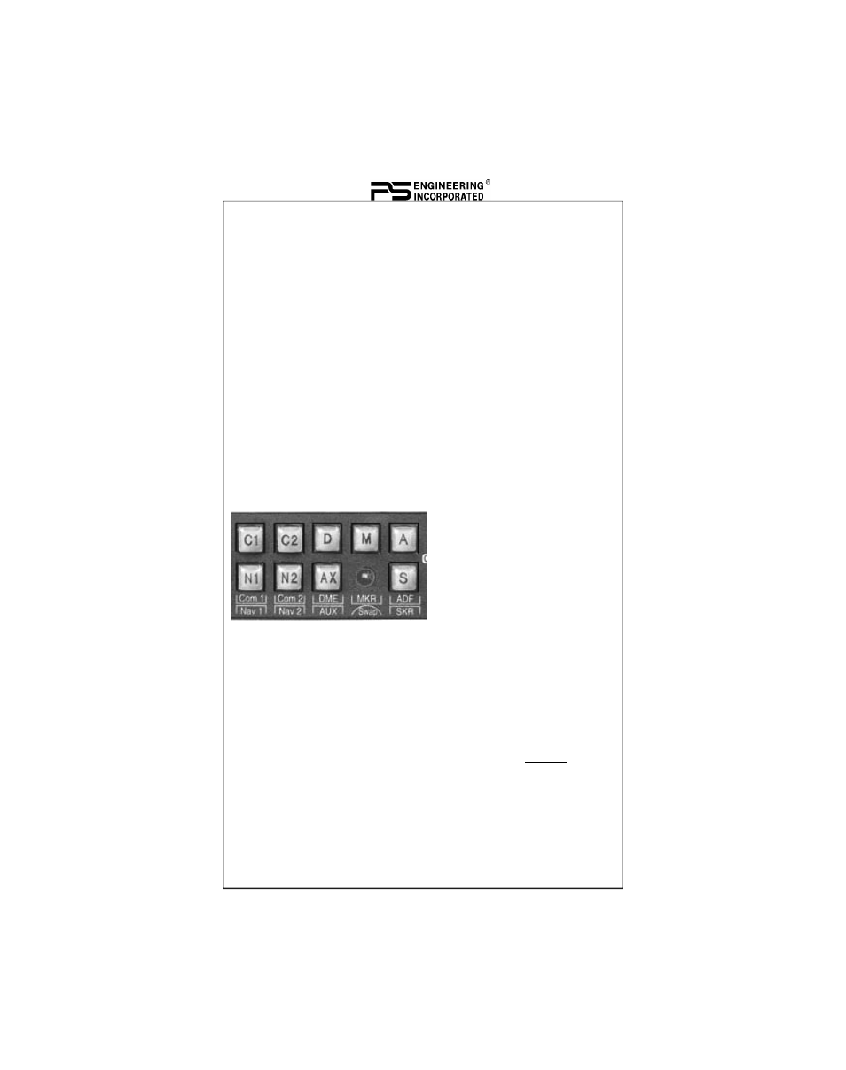 Operation | PS Engineering PMA6000M-C Pilot’s Guide User Manual | Page 2 / 12