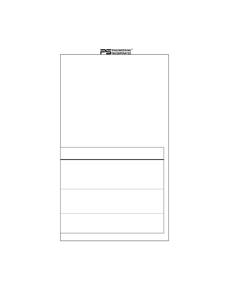 Intercom mode table | PS Engineering PMA6000M-C Pilot’s Guide User Manual | Page 6 / 12
