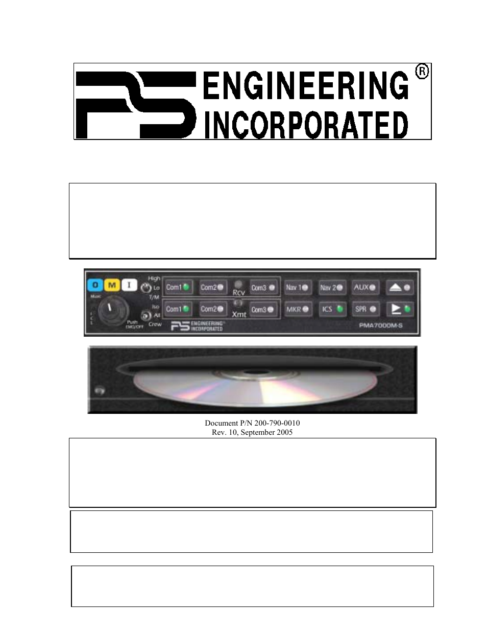 PS Engineering PMA7000CD Installation Manual User Manual | 41 pages