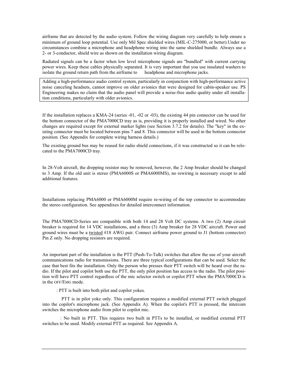 PS Engineering PMA7000CD Installation Manual User Manual | Page 12 / 41