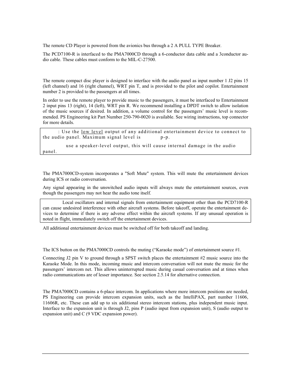 PS Engineering PMA7000CD Installation Manual User Manual | Page 15 / 41