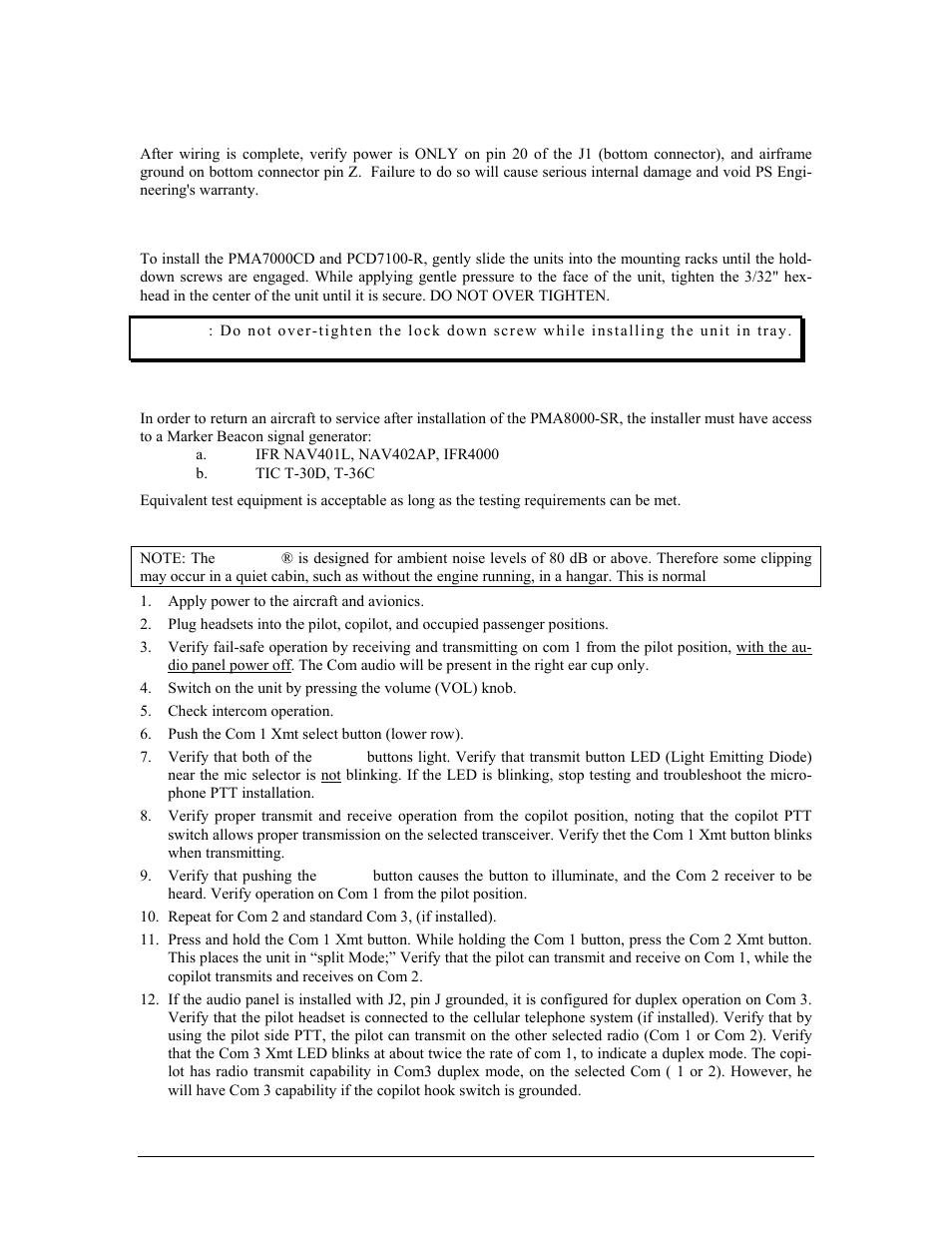 PS Engineering PMA7000CD Installation Manual User Manual | Page 19 / 41