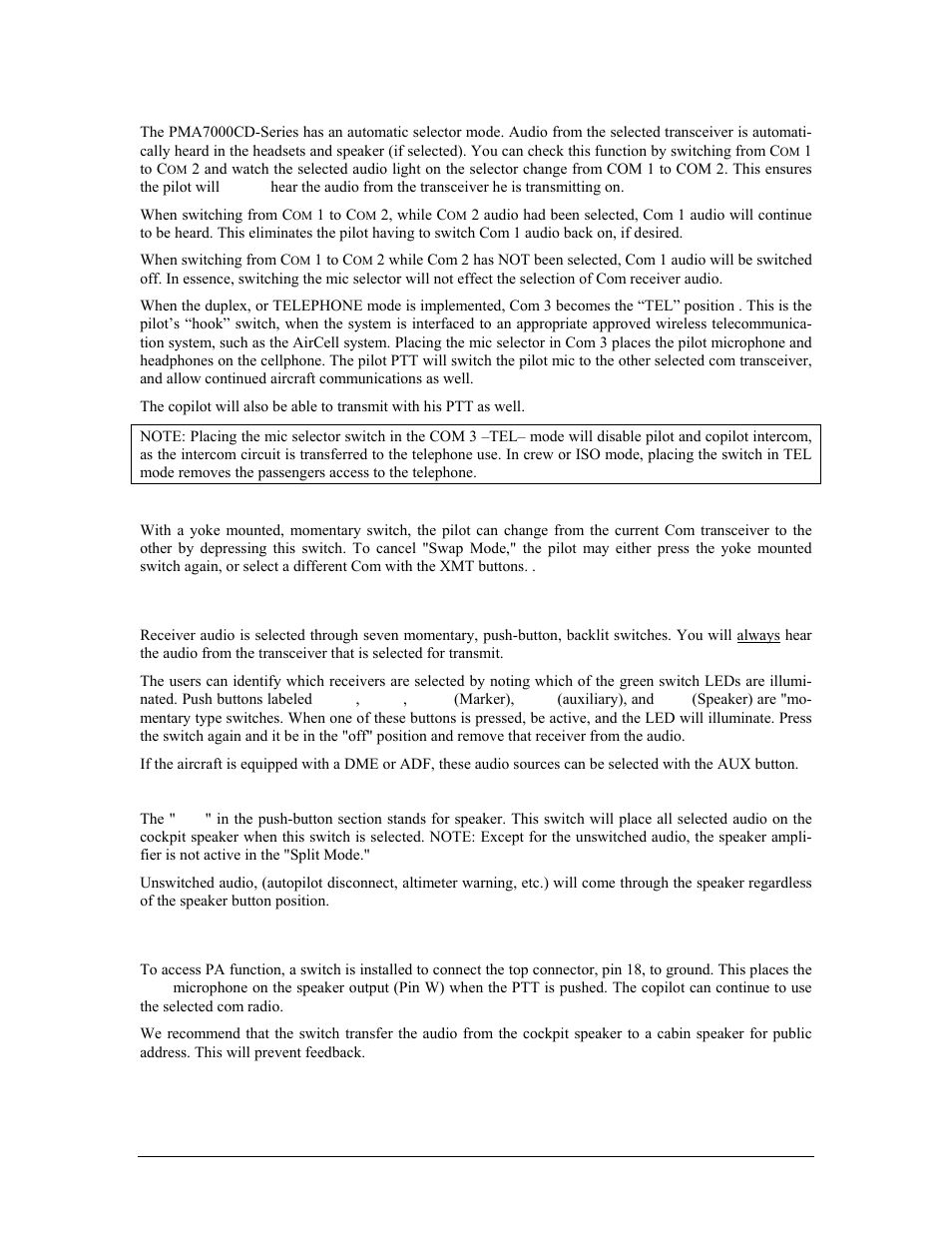 PS Engineering PMA7000CD Installation Manual User Manual | Page 22 / 41