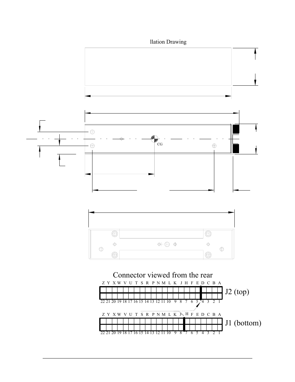 J1 (bottom) j2 (top), Connector viewed from the rear | PS Engineering PMA7000CD Installation Manual User Manual | Page 31 / 41