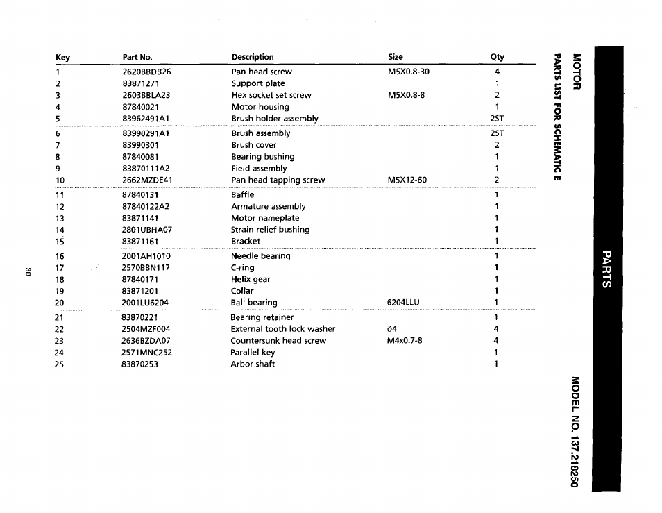 Craftsman 137.218250 User Manual | Page 30 / 36