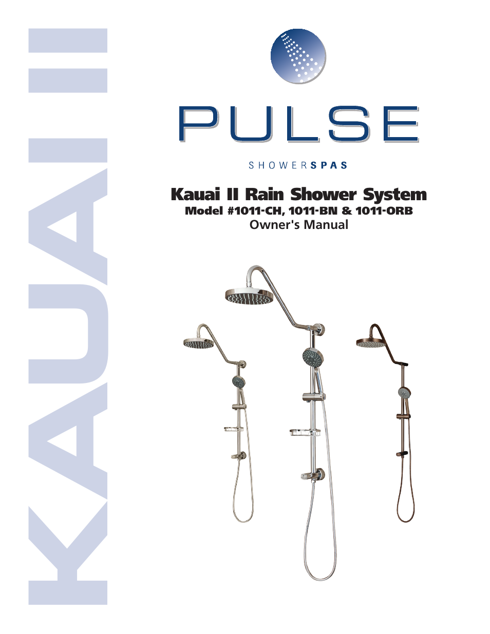 PULSE ShowerSpas 1011 Kauai II User Manual | 4 pages