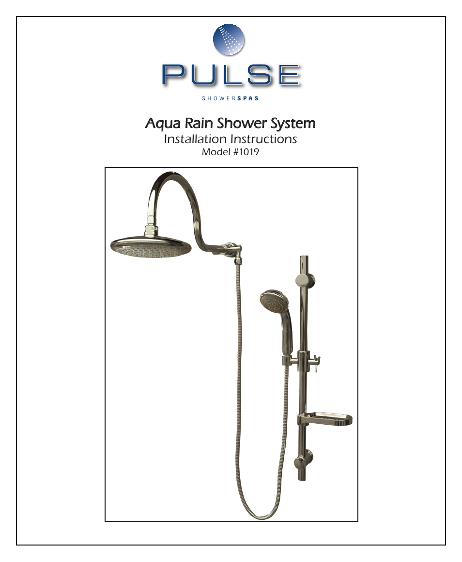 PULSE ShowerSpas 1019 Aqua Rain User Manual | 4 pages