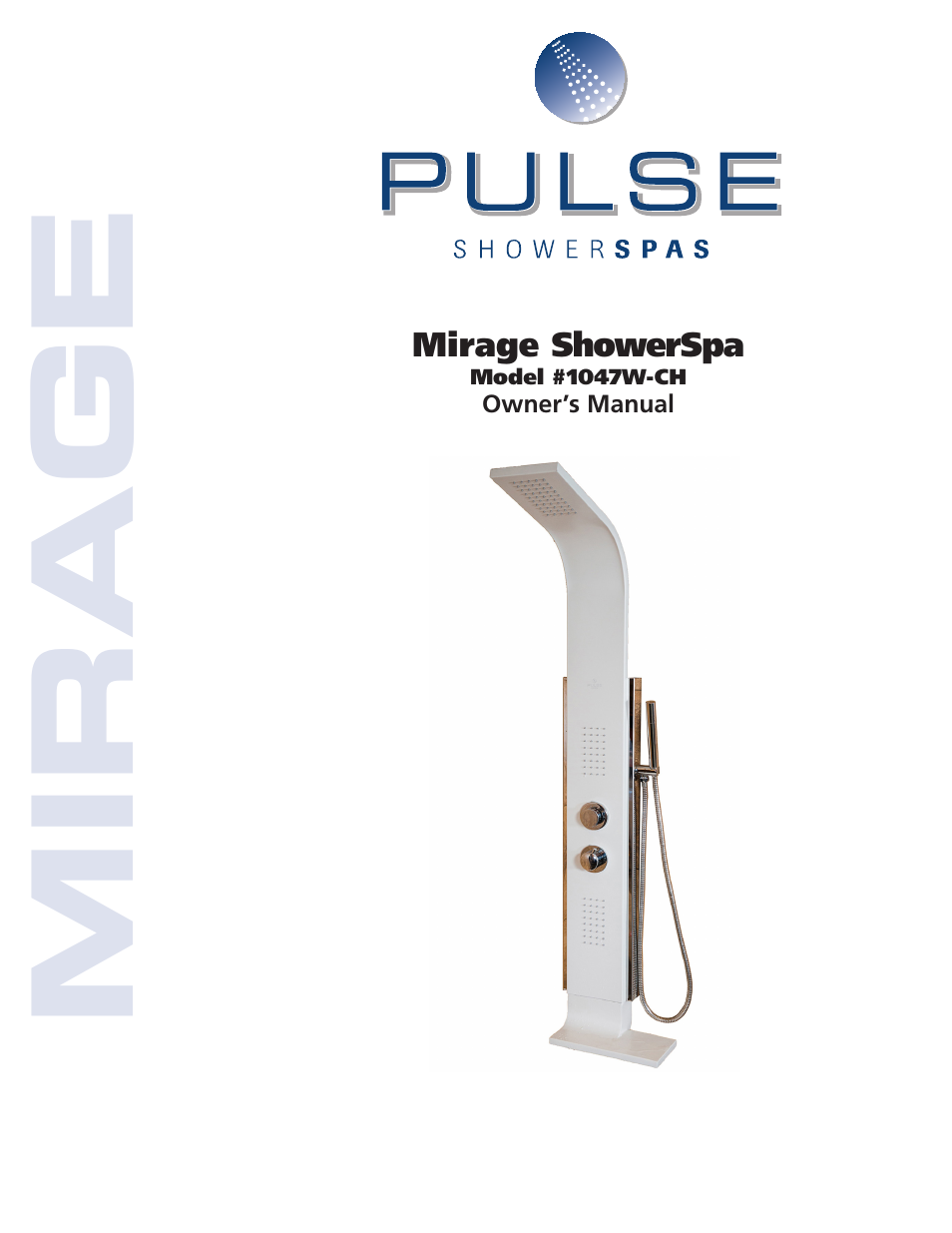 PULSE ShowerSpas 1047W-CH Mirage User Manual | 8 pages