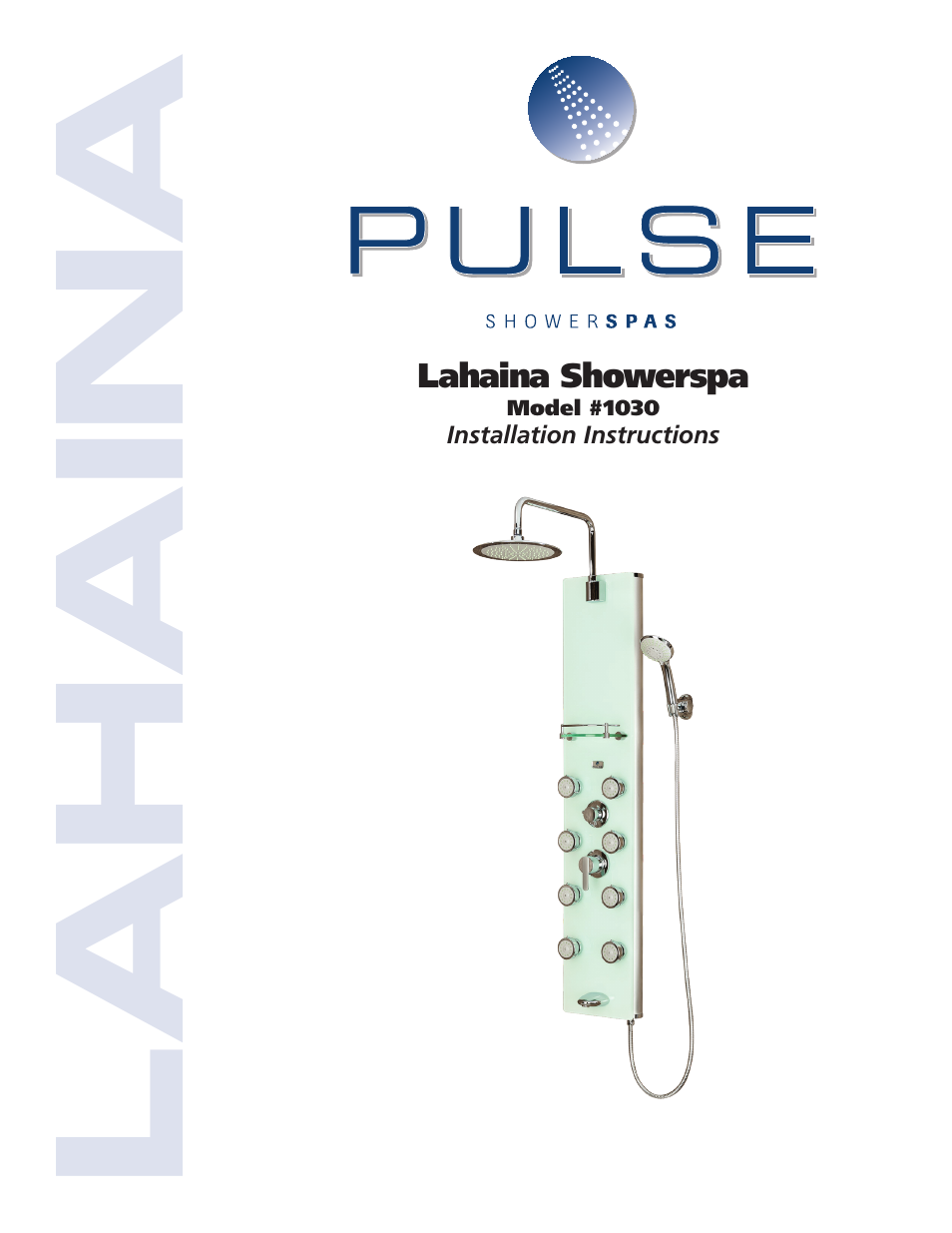 PULSE ShowerSpas 1030 Lahaina User Manual | 8 pages