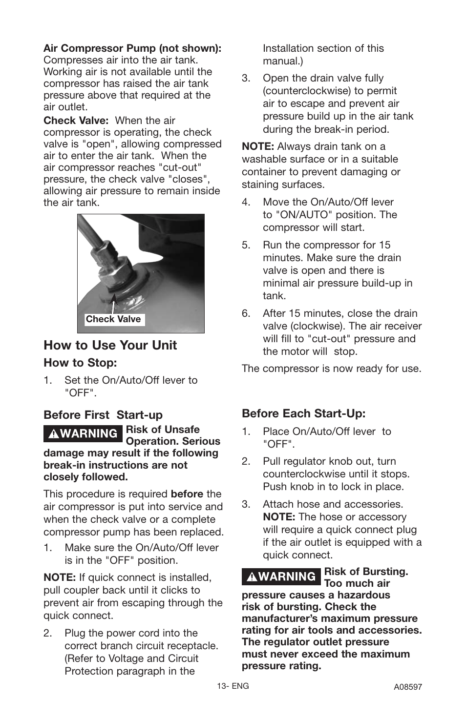 How to use your unit | Craftsman 919.16644 User Manual | Page 13 / 44