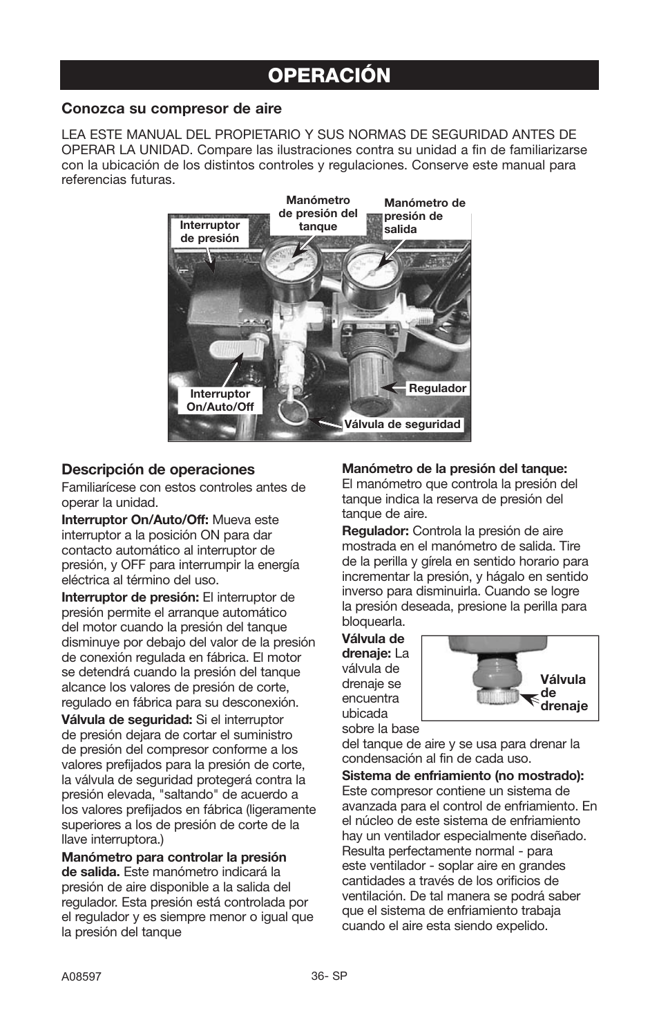 Operación | Craftsman 919.16644 User Manual | Page 32 / 44