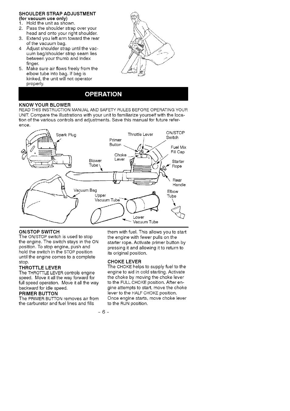 Operation | Craftsman 358.797310 User Manual | Page 6 / 13