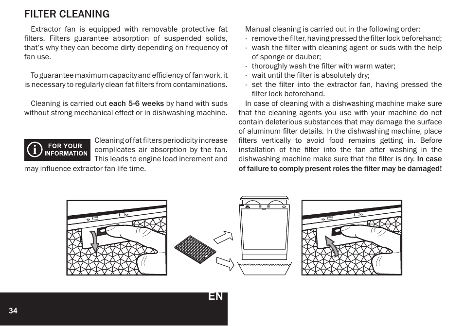 Warranty en, Filter cleaning | PYRAMIDA KH 60 Rustico v.2 User Manual | Page 34 / 48