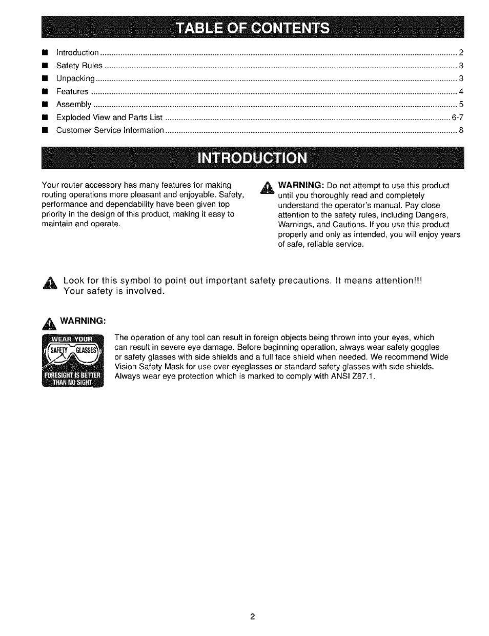 Craftsman 315.175320 User Manual | Page 2 / 8