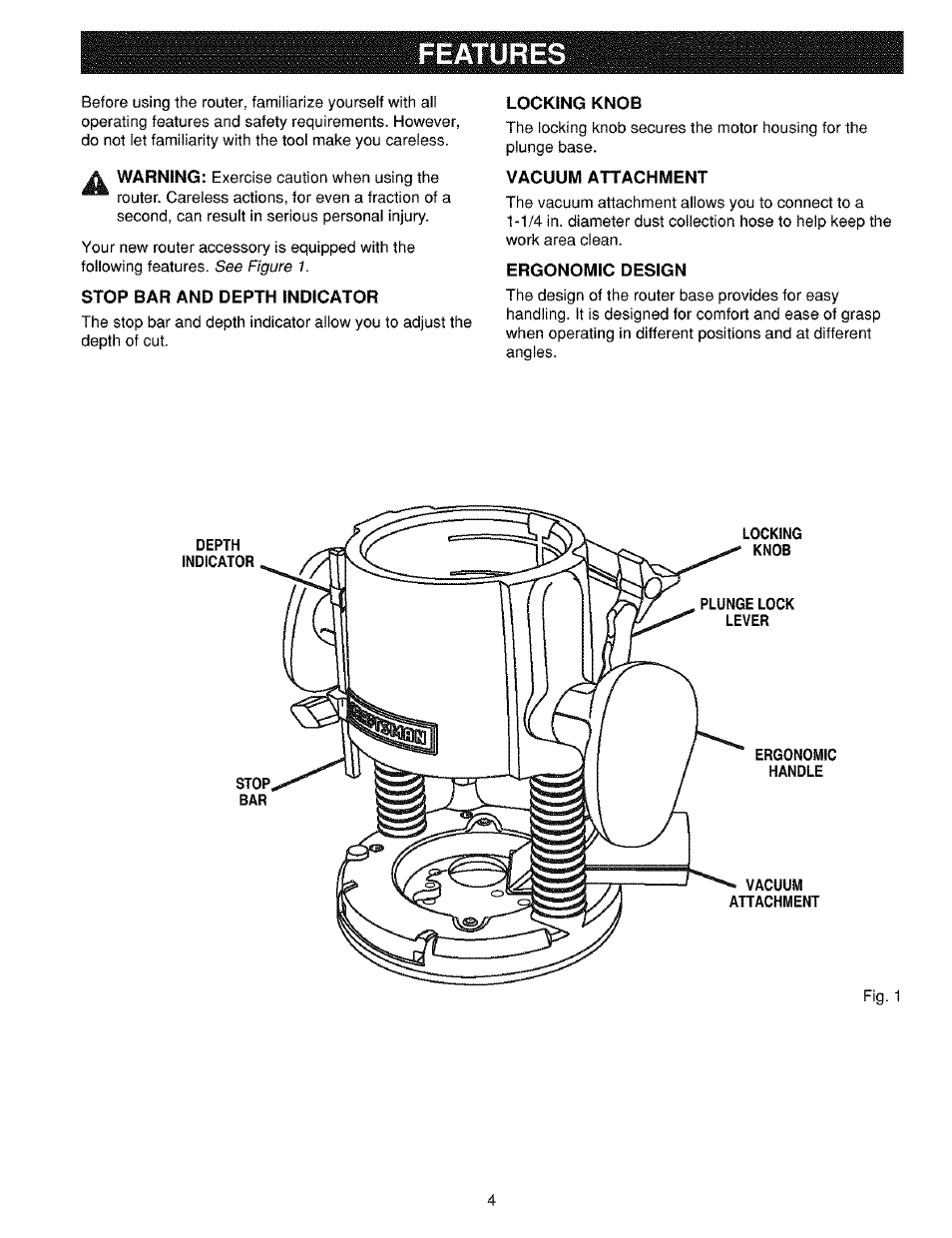 Features | Craftsman 315.175320 User Manual | Page 4 / 8