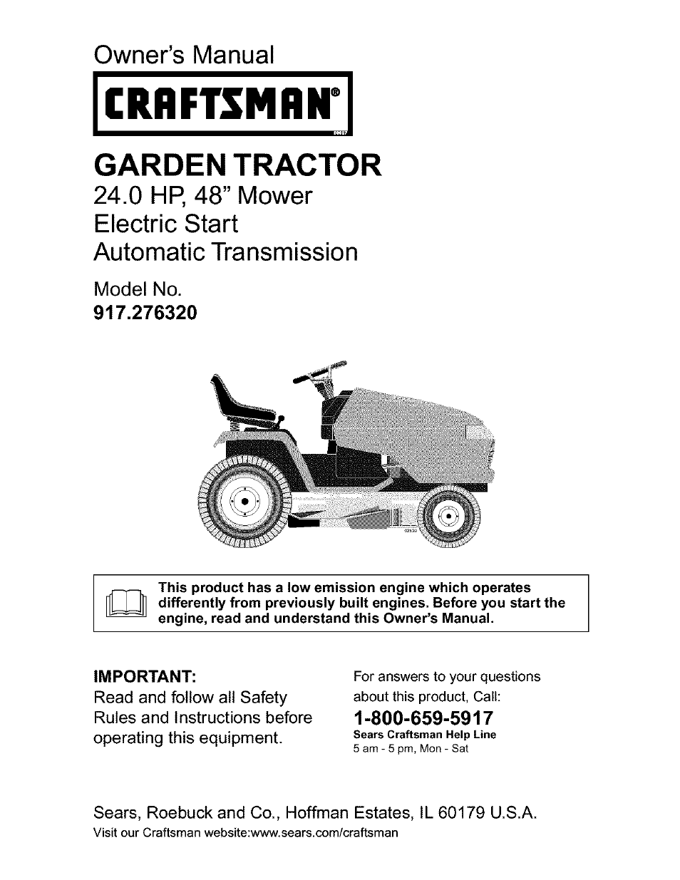 Craftsman 917.276320 User Manual | 56 pages