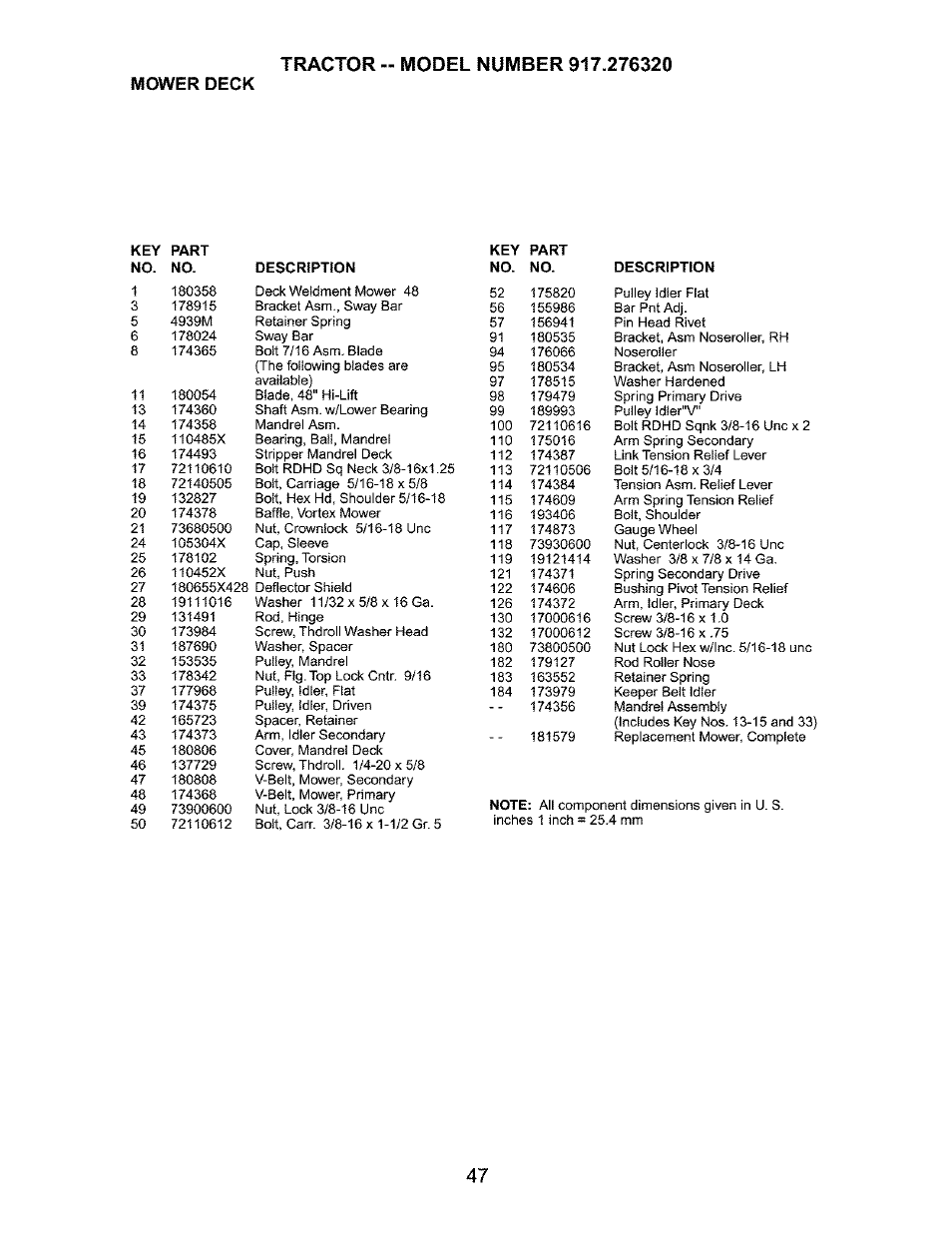 Craftsman 917.276320 User Manual | Page 47 / 56