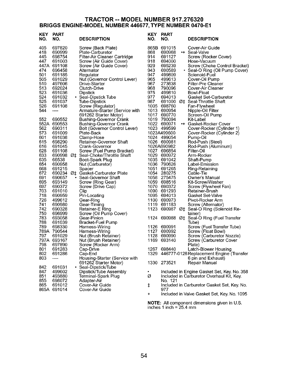 Craftsman 917.276320 User Manual | Page 54 / 56